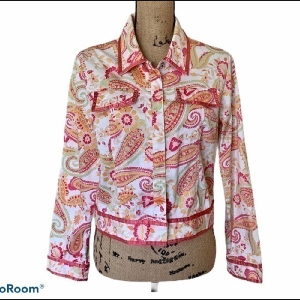 Paraphrase Paisley Cropped Jacket Size 10